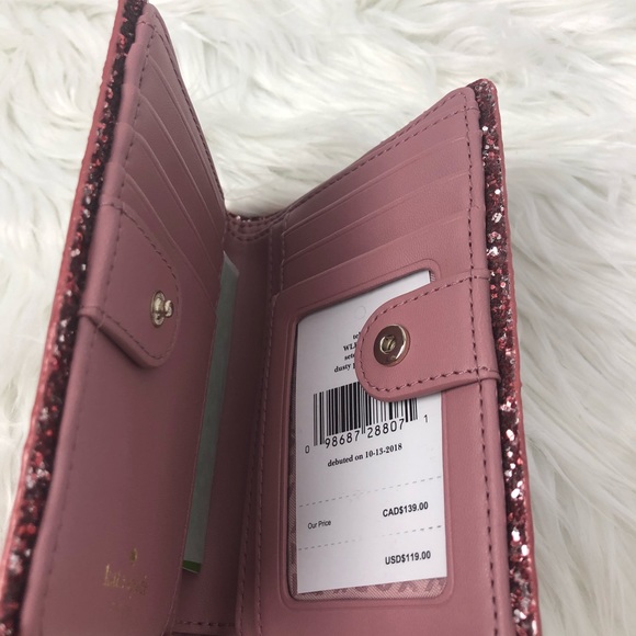 Kate Spade Glitter Wallet Peony - Picture 7 of 8